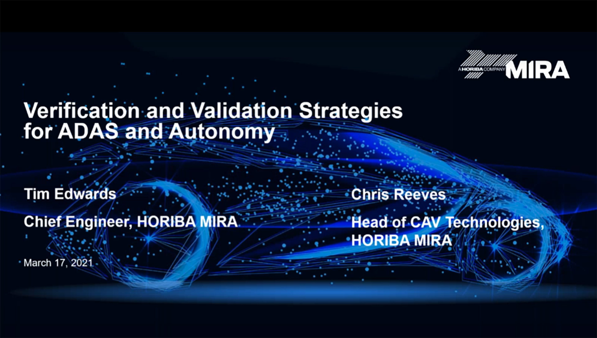 Verification and Validation Strategies for ADAS and Autonomy 1
