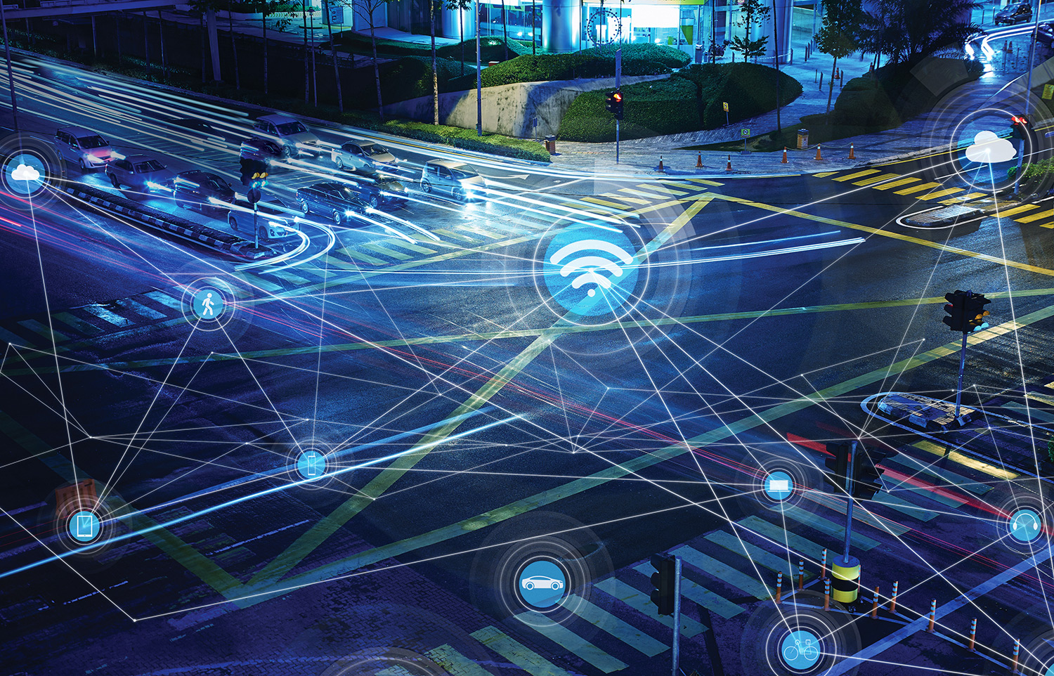 Simulating traffic flows with connected vehicles